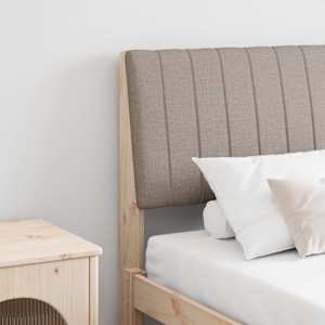 Tapecirano vzglavje Taupe 150 cm Masivno borovo les