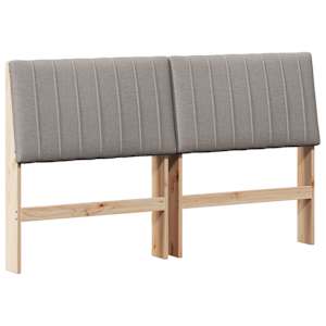 Čalouněné čelo postele Taupe 150 cm Masivní borové dřevo - obrázek 2