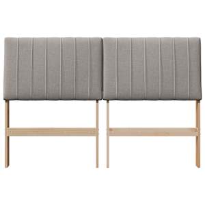 Čalouněné čelo postele Taupe 140 cm Masivní borové dřevo - obrázek 4