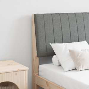 Tapecirano vzglavje Temno siva 135 cm Masivno borovo les