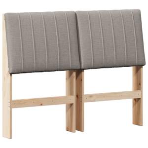 Čalouněné čelo postele Taupe 120 cm Masivní borové dřevo - obrázek 2