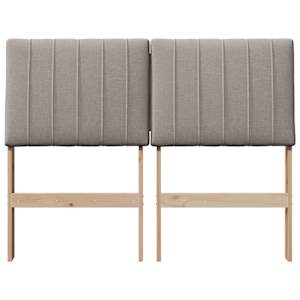 Čalouněné čelo postele Taupe 120 cm Masivní borové dřevo - obrázek 4