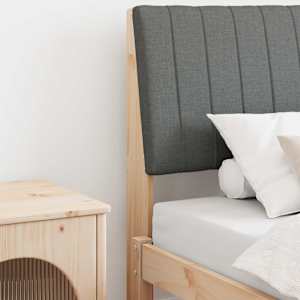 Tapecirano vzglavje Temno siva 90 cm Masivno borovo les