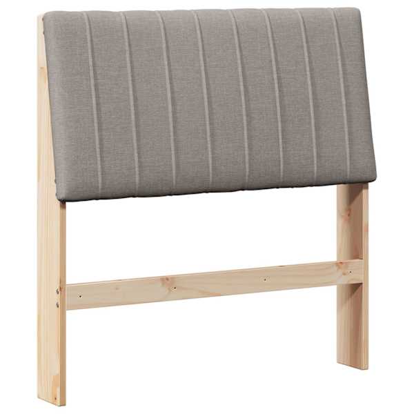 vidaXL Polsterdatud voodiots Pruunikashall 90 cm Tahke m&auml;nd