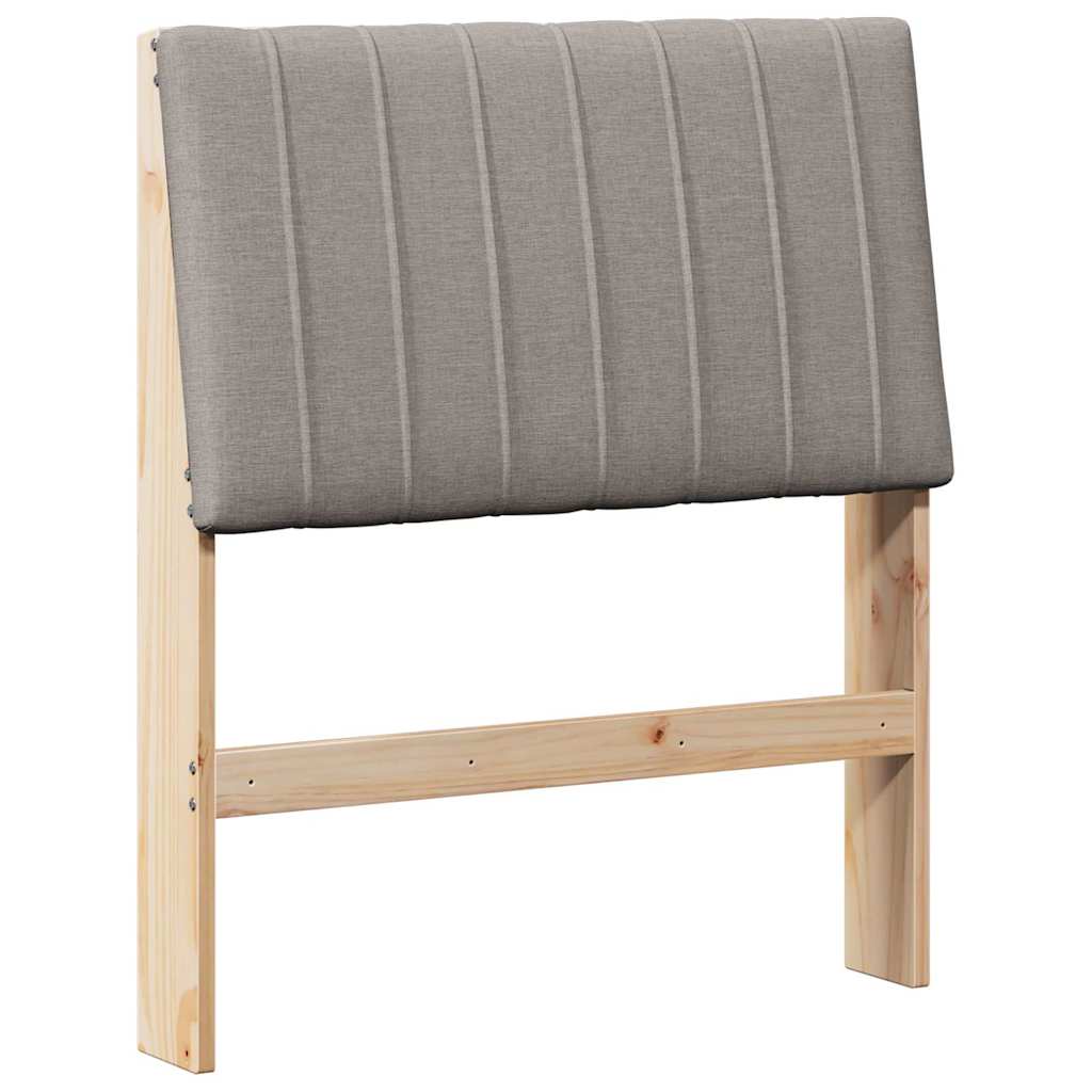 vidaXL Gestoffeerd hoofdbord Taupe 75 cm Massief grenenhout, foto 3