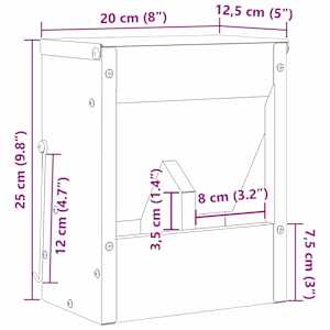 Krmítko pro králíky Černá 20 x 12,5 x 25 cm - obrázek 14