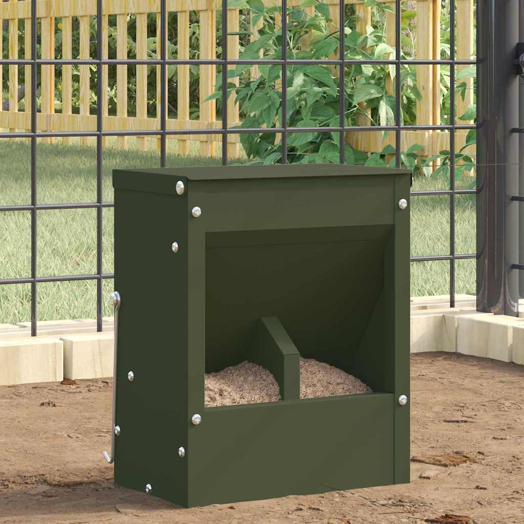 vidaXL Urmărire pentru iepuri Verde măsliniu 20 x 12,5 x 25 cm