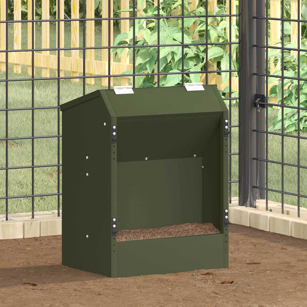 vidaXL Urmărire pentru iepuri Verde măsliniu 64.5 x 25.5 x 45.5 cm