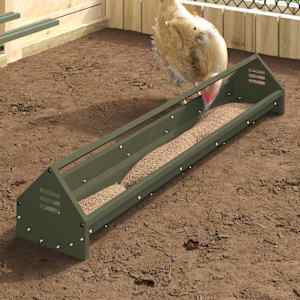 Krmilna posoda za kokoši Oljčno zelena 108 x 20,5 x 20 cm