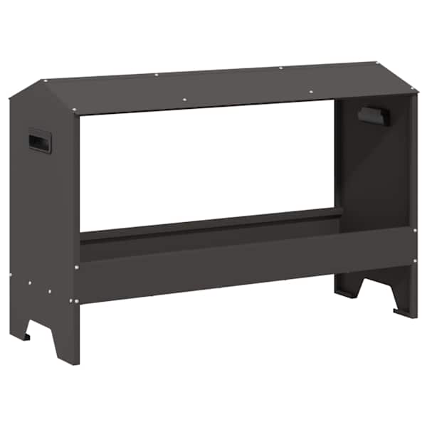vidaXL Kana Toidutrog Must 81 x 32 x 53,5 cm K&uuml;lmvalsitud teras