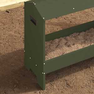 Krmný žlab pro kuře Olivově zelená 81 x 32 x 53,5 cm - obrázek 4
