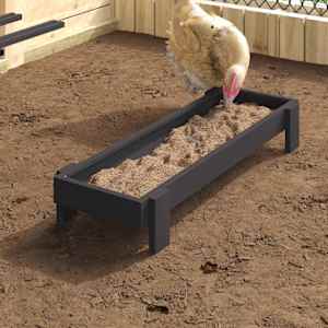 Krmný žlab pro kuře Černá 80 x 28 x 13.5 cm - obrázek 1