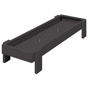 vidaXL Kana Toidutrog Must 80 x 28 x 13.5 cm K&uuml;lmvalsitud teras