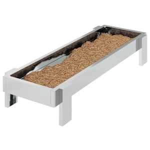 Krmný žlab pro kuře Stříbrná 80 x 28 x 13.5 cm Pozinkovaná ocel - obrázek 3
