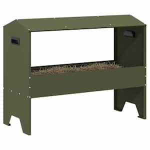 Žlab pro hospodářská zvířata Olivově zelená 79 x 35 x 62 cm - obrázek 3