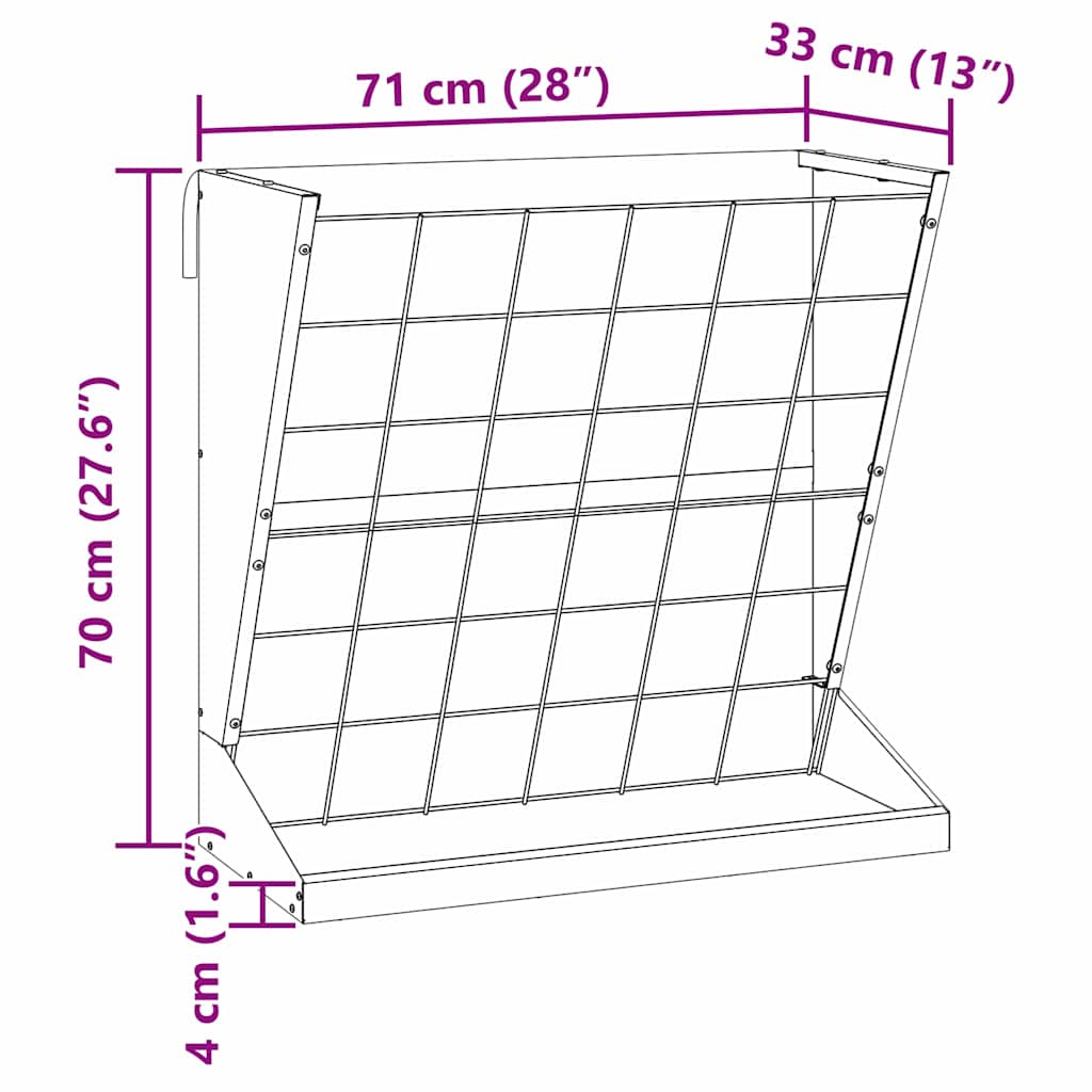 Hooi Feeder Zilver 71 x 33 x 70 cm Gegalvaniseerd staal image 13
