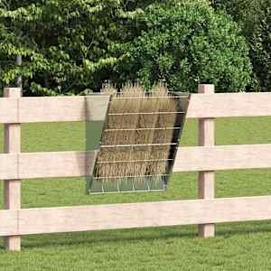 Viseči hranilnik za seno srebrna 61 x 33 x 66 cm