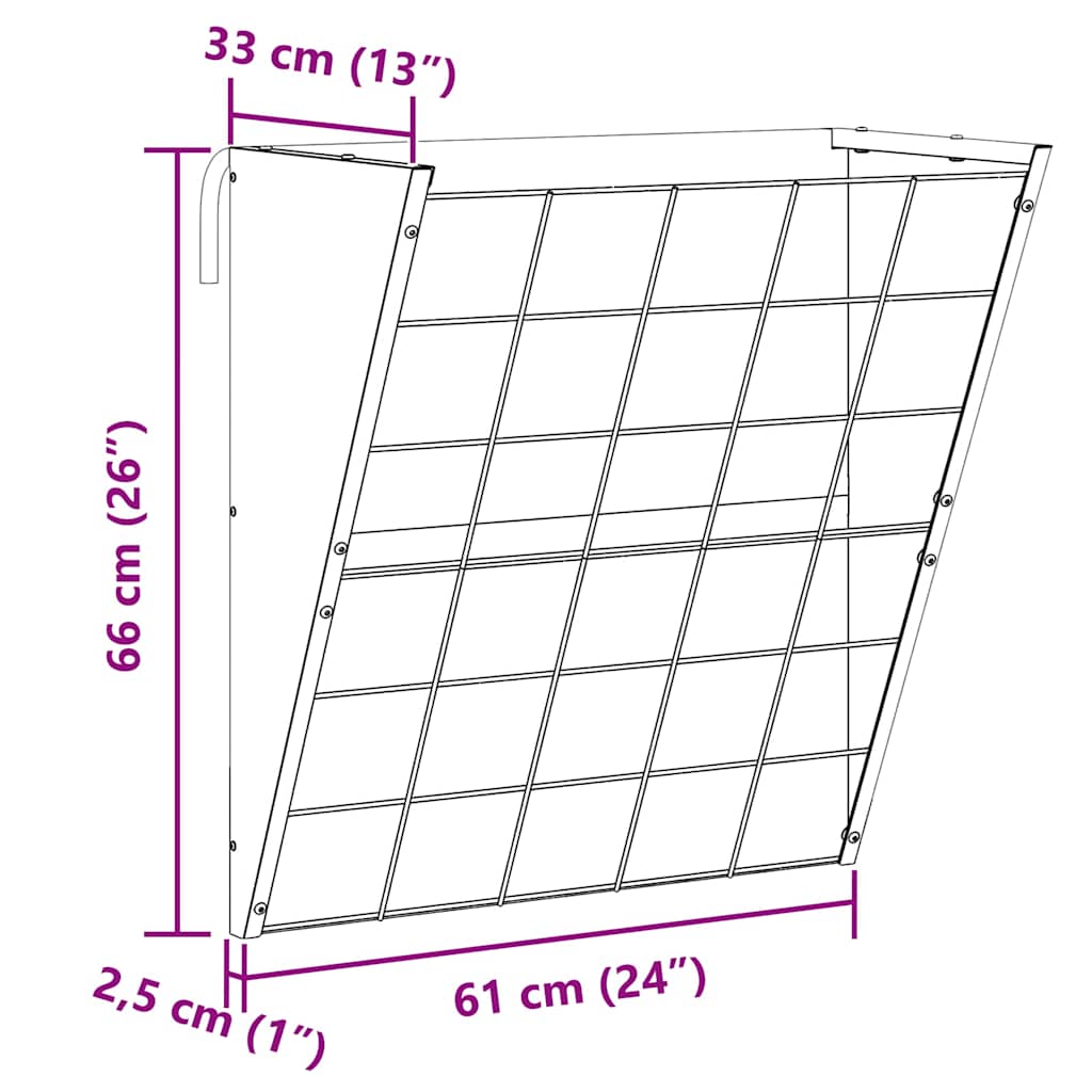 Hangend Hooi Feeder Zilver 61 x 33 x 66 cm Gegalvaniseerd staal image 13
