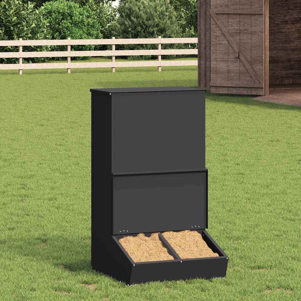 Produse animale de companie - Feeder pentru porci Negru 55 x 51 x 91.5 cm