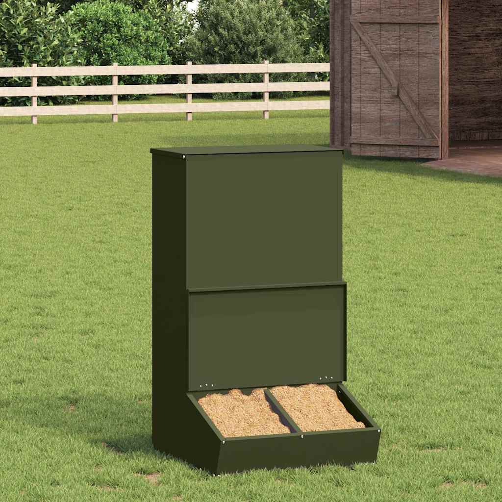 Produse animale de companie - Feeder pentru porci Verde măsliniu 55 x 51 x 91.5 cm