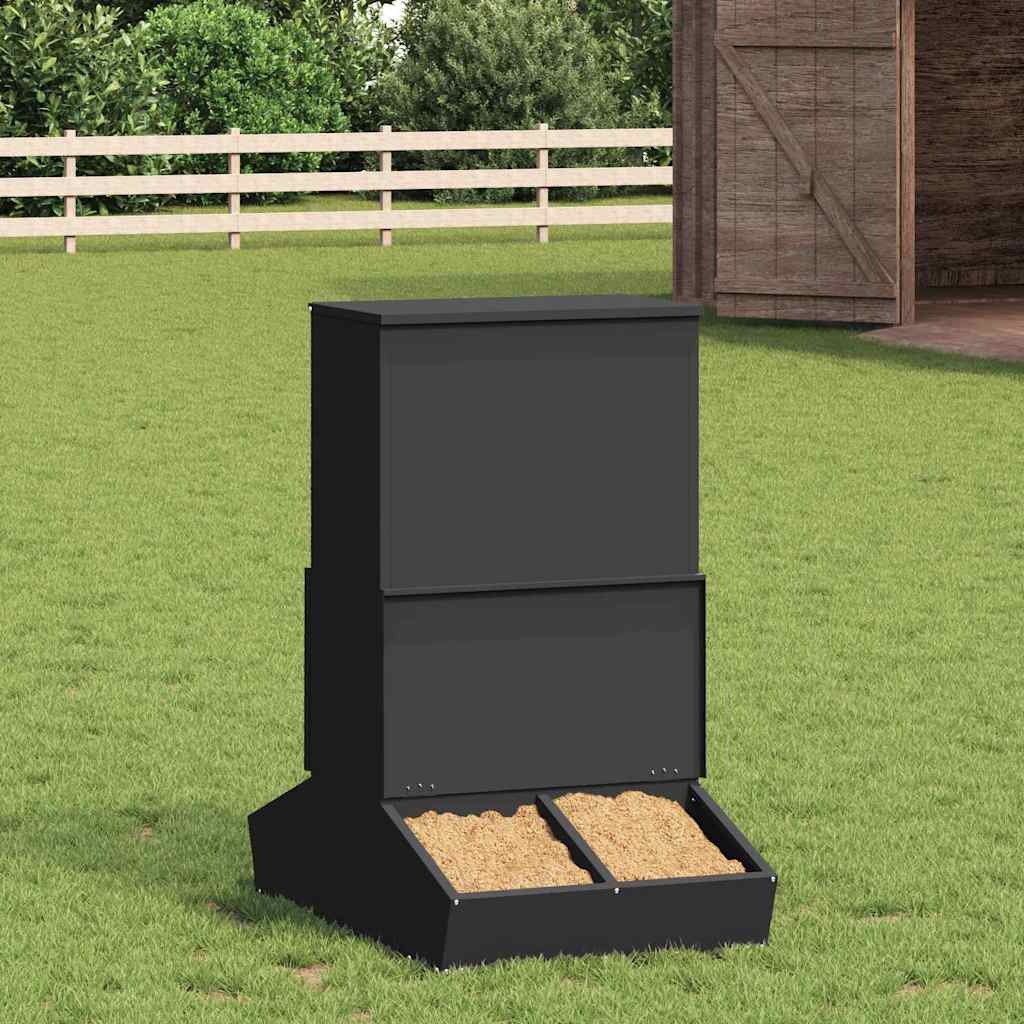 Produse animale de companie - Feeder pentru porci Negru 55 x 51 x 91.5 cm