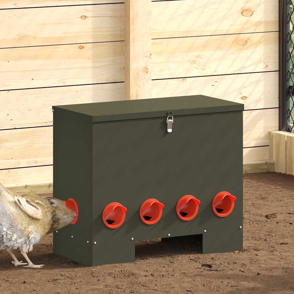 Pentru animale de companie - Feeder pentru pui Verde măsliniu 60.5 x 29 x 51 cm