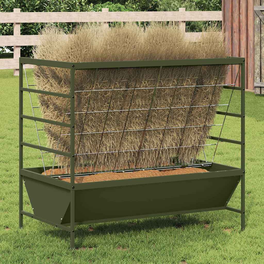 vidaXL Feeder pentru Animale Verde măsliniu 100 x 60 x 90 cm