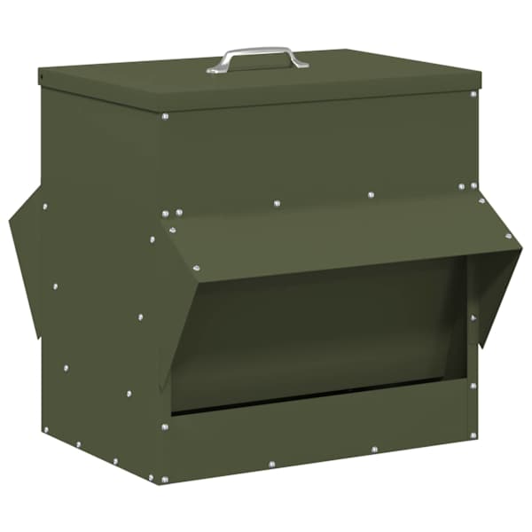 vidaXL Kanali feeder Oliiviroheline 40,5 x 45 x 41 cm 20 kg