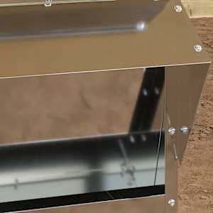 Hranilnik za piščance srebrna 40,5 x 45 x 41 cm Cinkana jeklena