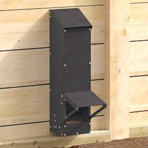 Krmítko pro slepice Černá 13 x 12 x 51 cm - obrázek 1