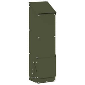 vidaXL Kanali feeder K&uuml;pset roheline 13 x 12 x 51 cm