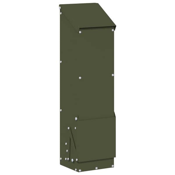 vidaXL Kanali feeder K&uuml;pset roheline 13 x 12 x 51 cm