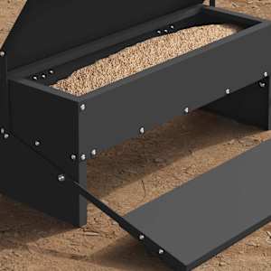 Zásobník pro slepice s pedálem Černá 48,5 x 39,5 x 19 cm - obrázek 4