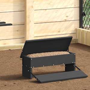 Zásobník pro slepice s pedálem Černá 48,5 x 39,5 x 19 cm - obrázek 1