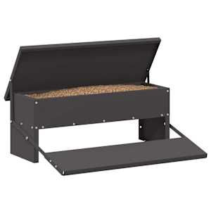 Zásobník pro slepice s pedálem Černá 48,5 x 39,5 x 19 cm - obrázek 3