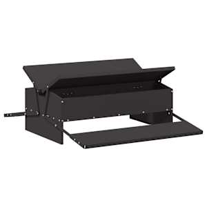 Zásobník pro slepice s pedálem Černá 75 x 53 x 20,5 cm - obrázek 2