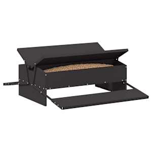 Zásobník pro slepice s pedálem Černá 75 x 53 x 20,5 cm - obrázek 3