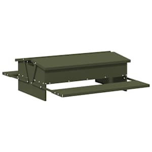 Zásobník pro slepice s pedálem Olivově zelená 75 x 53 x 20,5 cm - obrázek 5