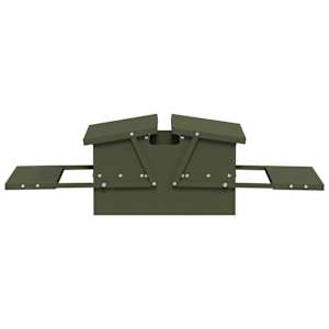 Zásobník pro slepice s pedálem Olivově zelená 75 x 53 x 20,5 cm - obrázek 7