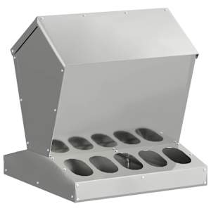 vidaXL Kanali feeder H&otilde;bedane 40 x 40 x 45 cm Tsinkteras