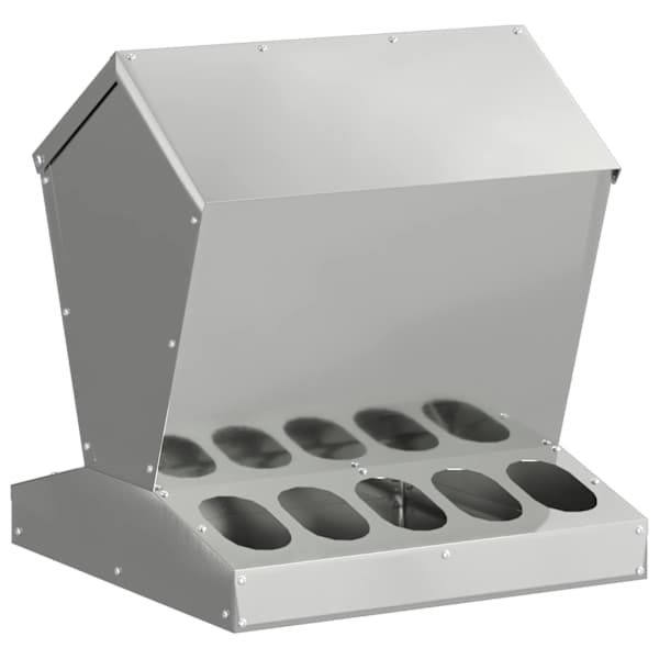vidaXL Kanali feeder H&otilde;bedane 40 x 40 x 45 cm Tsinkteras