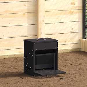 Hranilka za piške s pedali Črna 33 x 42 x 40 cm