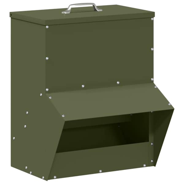 vidaXL Kanali feeder K&uuml;pset roheline 20 x 25 x 35 cm