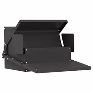 vidaXL Kana rattas&ouml;&ouml;tja Must 50 x 40 x 29 cm 2 kg K&uuml;lmvalsitud teras