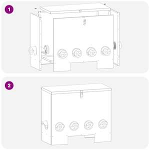 Krmítko pro slepice 2 pcs Černá 60,5 x 29 x 51 cm - obrázek 10