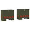 vidaXL Kanali feeder 2 Oliiviroheline 60,5 x 29 x 51 cm 25 kg