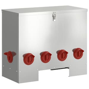 Krmítko pro slepice 2 pcs Stříbrná 60,5 x 29 x 51 cm - obrázek 4