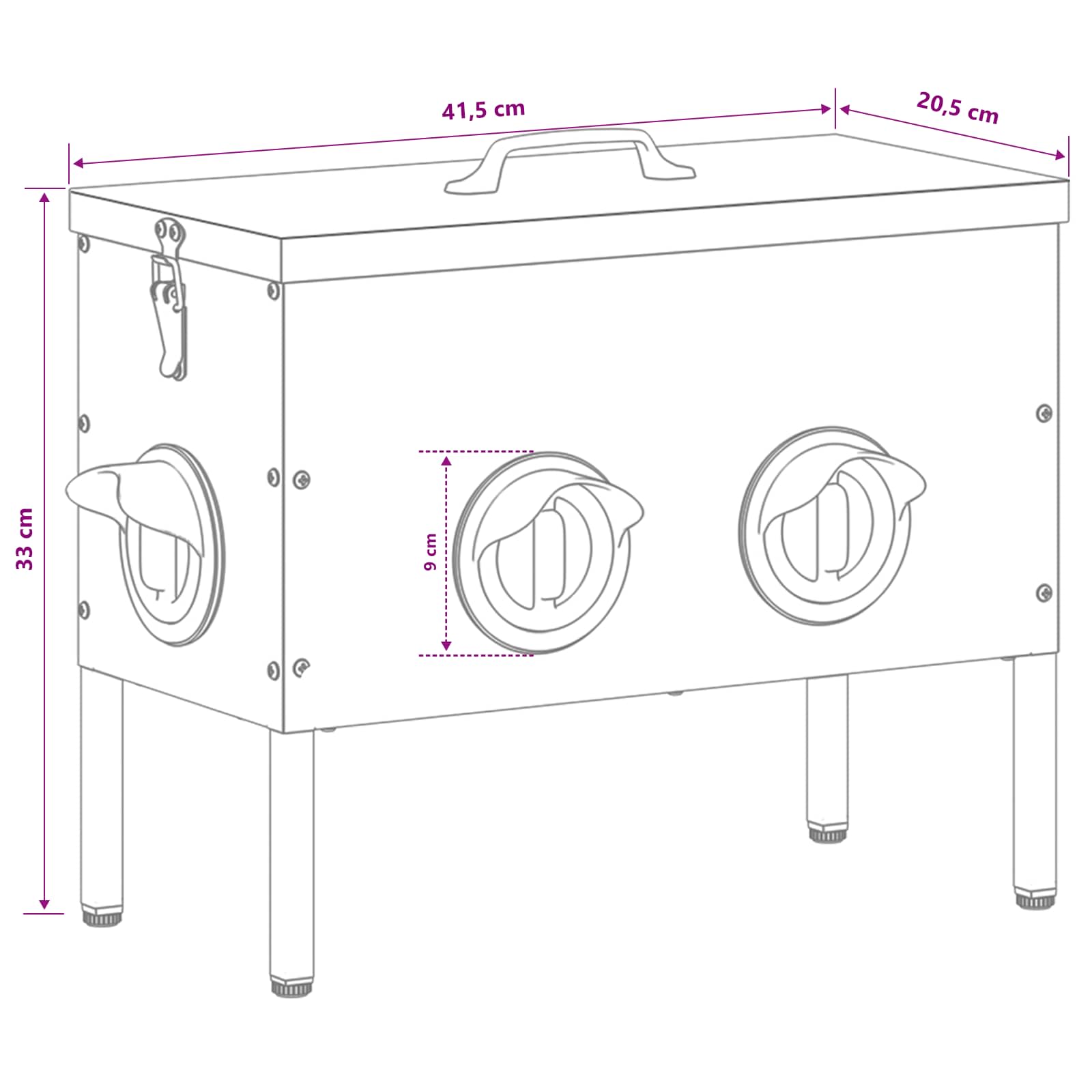 Hranilnik za piščance 2 pcs srebrna 41,5 x 20,5 x 33 cm - slika 12