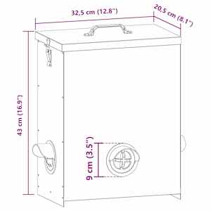 Krmítko pro slepice 2 pcs Černá 32,5 x 20,5 x 43 cm - obrázek 12