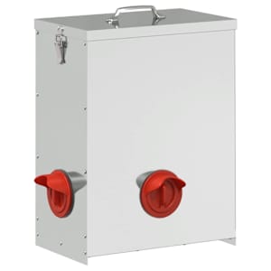 Krmítko pro slepice 2 Stříbrná 32,5 x 20,5 x 43 cm 25 kg - obrázek 4